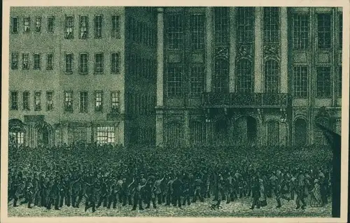 Künstler Ak Dresden, 100 Jahre Revolution von 1848