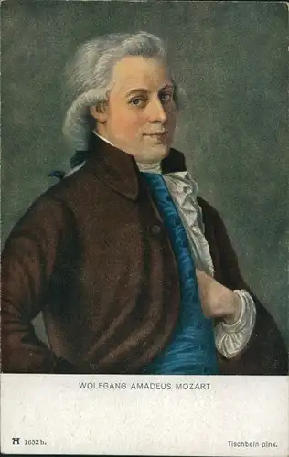 Künstler Ak Tischbein, Komponist Wolfgang Amadeus Mozart