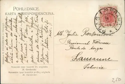 Künstler Ak Gardavska, M., Junge Frau in tschechischer Tracht