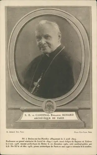 Ak Kardinal Emmanuel Suchard, Erzbischof von Paris
