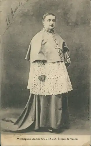 Ak Monsignore Alcime Gouraud, Bischof von Vannes