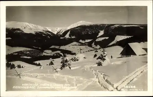 Ak Region Königgrätz, Riesengebirge, Schneekoppe, Lanzenberg