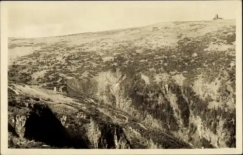 Ak Region Königgrätz, Riesengebirge, Krkonose, Labsky dul, Labska bouda, Snezne jamy