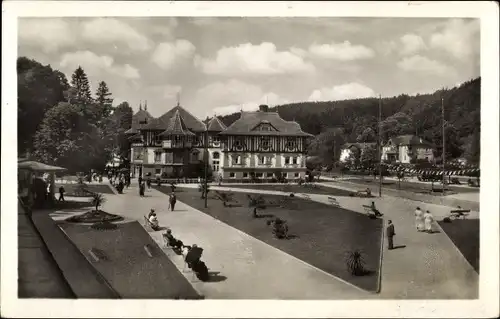 Ak Lazne Luhačovice Bad Luhatschowitz Region Zlin, Januv dum, Park