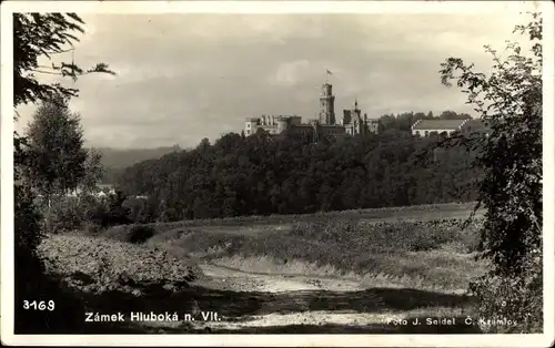Ak Hluboká nad Vltavou Podhrad Frauenberg Südböhmen, Schloss Frauenberg