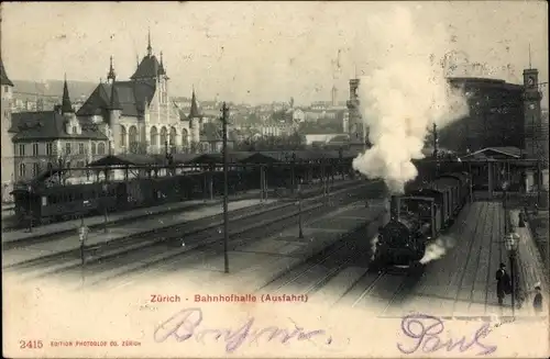 Ak Zürich Stadt Schweiz, Bahnhofhalle