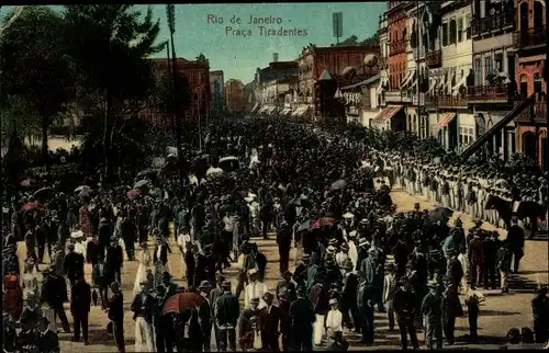 Ak Rio de Janeiro Brasilien, Praca Tiradentes