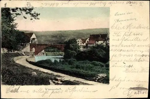 Ak Dill Weißenstein Dillweißenstein Pforzheim im Schwarzwald, Wasserfall