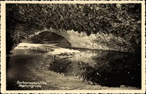 Foto Ak Mühlen Kyffhäuserland in Thüringen, Barbarossa-Höhle, Neptungrotte