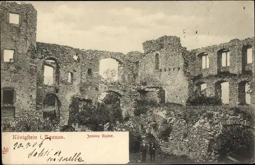 Ak Königstein im Taunus, Innere Ruine