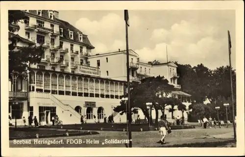 Ak Ostseebad Heringsdorf auf Usedom, FDGB-Heim Solidarität