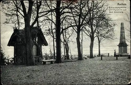 Ak Aachen, Erfrischungshalle und Pyramide auf dem Lousberg