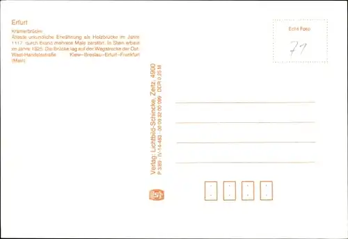 Ak Erfurt in Thüringen, Krämerbrücke