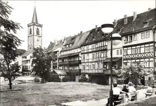 Ak Erfurt in Thüringen, Krämerbrücke