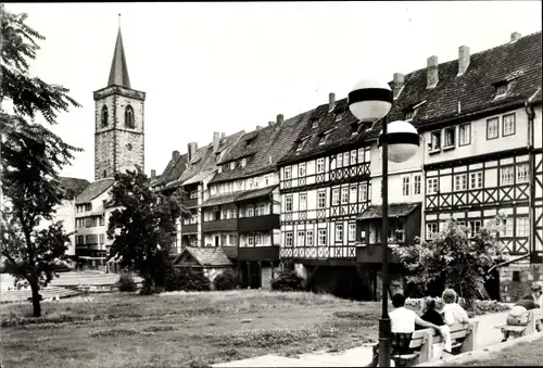 Ak Erfurt in Thüringen, Krämerbrücke