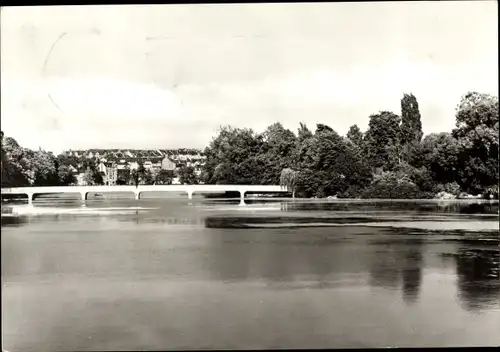 Ak Altenburg in Thüringen, Teich, Brücke