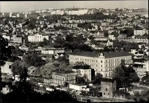 Ak Greiz im Vogtland, Panorama, Bahnhof