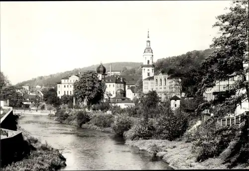 Ak Greiz im Vogtland, Fluss, Kirche