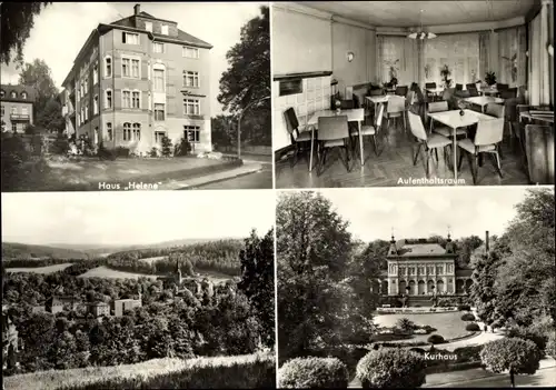 Ak Bad Elster im Vogtland, Staatsbad, Haus Helene, Aufenthaltsraum, Kurhaus, Panorama