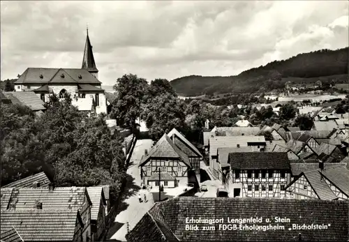 Ak Lengenfeld unterm Stein Eichsfeld Thüringen, FDGB-Erholungsheim Bischofstein, Kirche