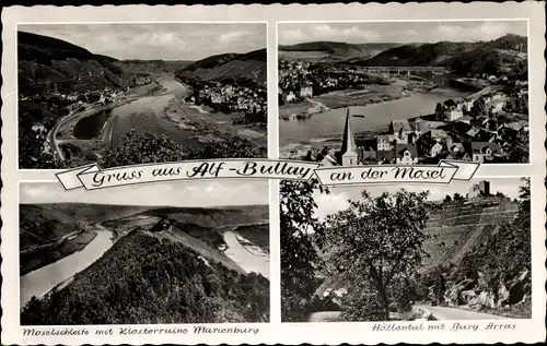 Ak Alf an der Mosel, Burg Arras, Bullay, Klosterruine Marienburg, Höllental