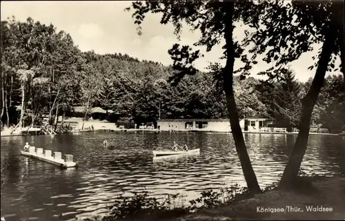 Ak Königsee in Thüringen, Waldsee, Boot