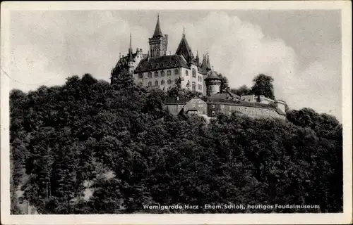 Ak Wernigerode im Harz, Schloss, Feudalmuseum