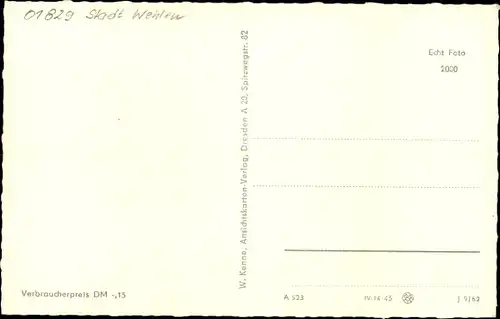 Ak Wehlen an der Elbe Sächsische Schweiz, Teilansicht