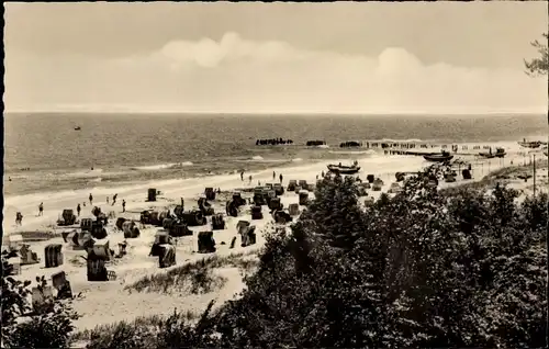 Ak Ostseebad Bansin Heringsdorf auf Usedom, Strand, Strandkörbe