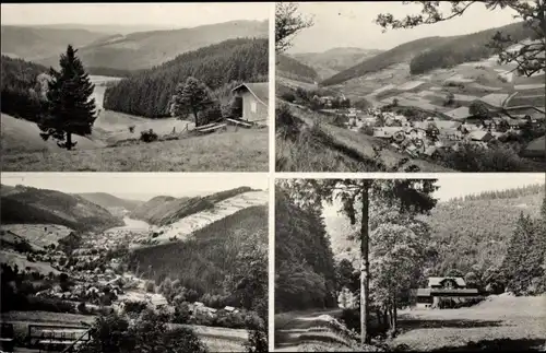 Ak Oberneubrunn Schleusegrund in Thüringen, Jagdhütte, Tannenmühle