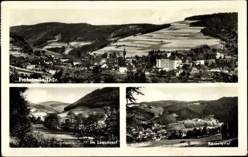 Ak Probstzella Thüringen, Panorama, Loquitztal, Kernviertel