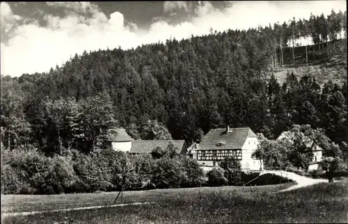 Ak Weida in Thüringen, alter Eisenhammer, Wald