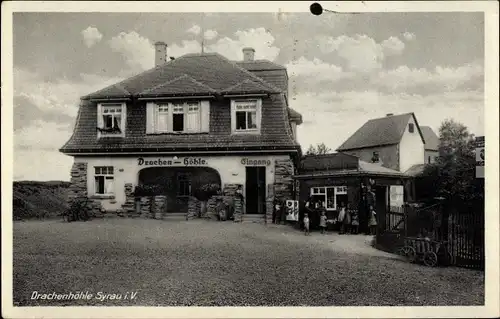 Ak Syrau Rosenbach im Vogtland, Drachenhöhle, Eingang