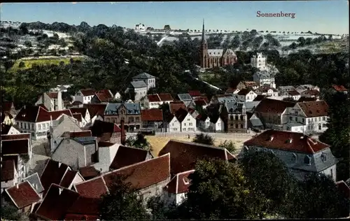 Ak Sonnenberg Wiesbaden am Rhein, Totalansicht vom Ort