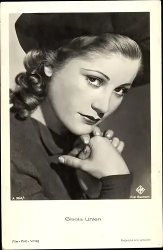 Ak Schauspielerin Gisela Uhlen, Portrait