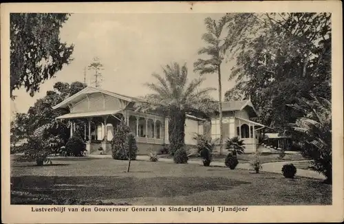 Ak Tjiandjoer Cianjur Indonesien, Lustverblijf van den Gouverneur Generaal te Sindangiaija