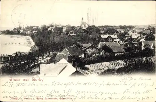 Ak Ostseebad Borby Eckernförde, Gesamtansicht