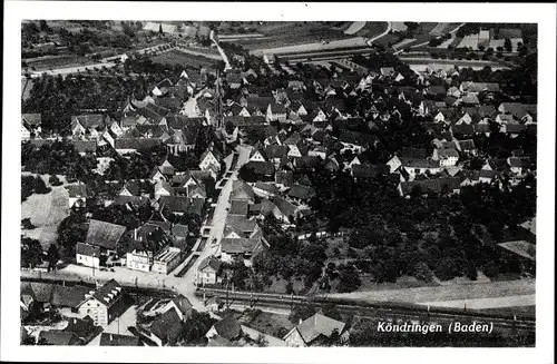 Ak Köndringen Teningen in Baden, Fliegeraufnahme