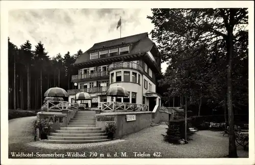 Ak Bad Wildbad im Schwarzwald, Waldhotel Sommerberg