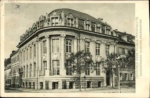 Ak Freiburg im Breisgau, Dresdner Bank Filiale, Kaiserstraße 166
