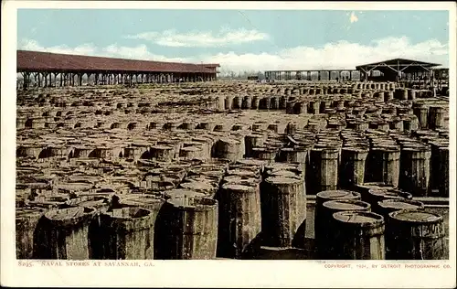 Ak Svannah Georgia USA, Marinegeschäfte