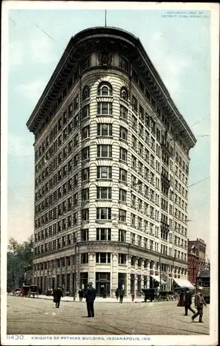 Ak Indianapolis Indiana USA, Knights of Pythias Building, Flat Iron Building