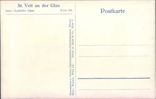 Ak Sankt Veit an der Glan Kärnten, Platz mit Brunnen