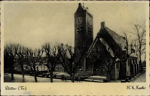 Ak Sloten Friesland Niederlande, Kirche