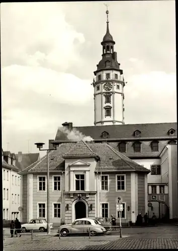Ak Gera in Thüringen, Kornmarkt, Parkplatz, Autos