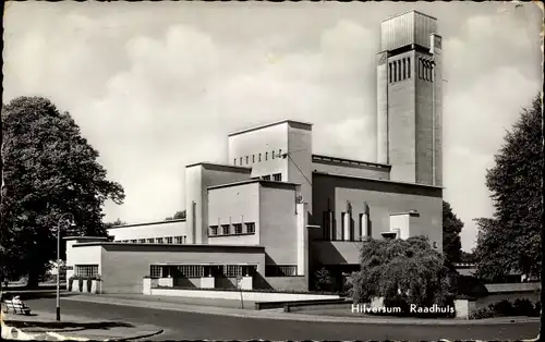 Ak Hilversum Nordholland Niederlande, Rathaus