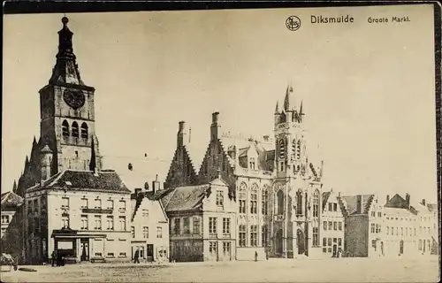 Ak Diksmuide Dixmude Westflandern, Groote Markt