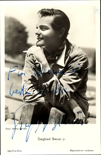 Ak Schauspieler Siegfried Breuer jr., Portrait, Autogramm