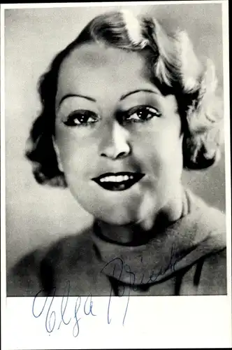 Ak Schauspielerin Elga Brink, Portrait, Autogramm
