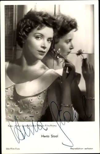 Ak Schauspielerin Herta Staal, Portrait, Autogramm